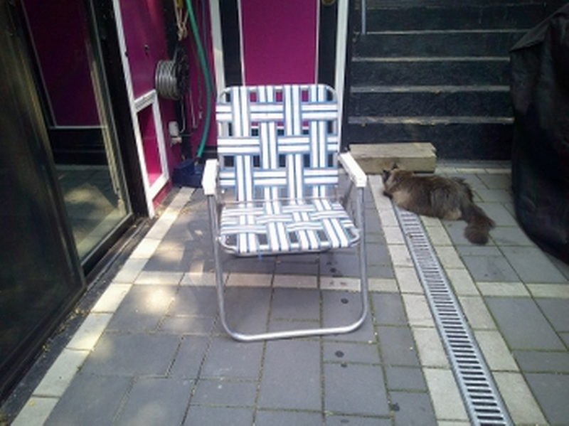 (image for) Lawn Chair (White, Blue & Red)