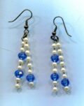 Earrings (Blue, White & Clear)